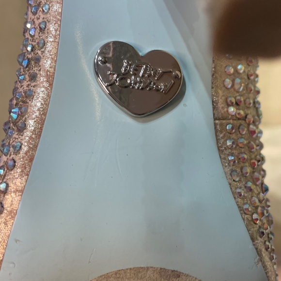 Betsey Johnson 7.5 Rhinestone Sparkle Champ Fab Stiletto shoes pumps heels - Picture 6 of 9